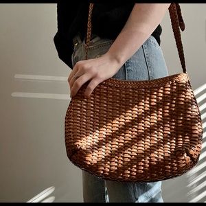 Vintage Woven Crossbody Bag